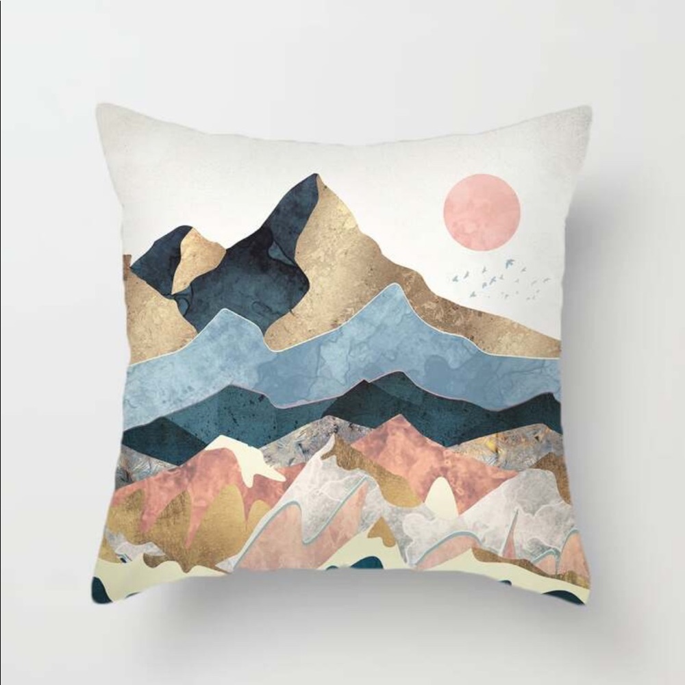 Mountain & Sun Pillow Cover
